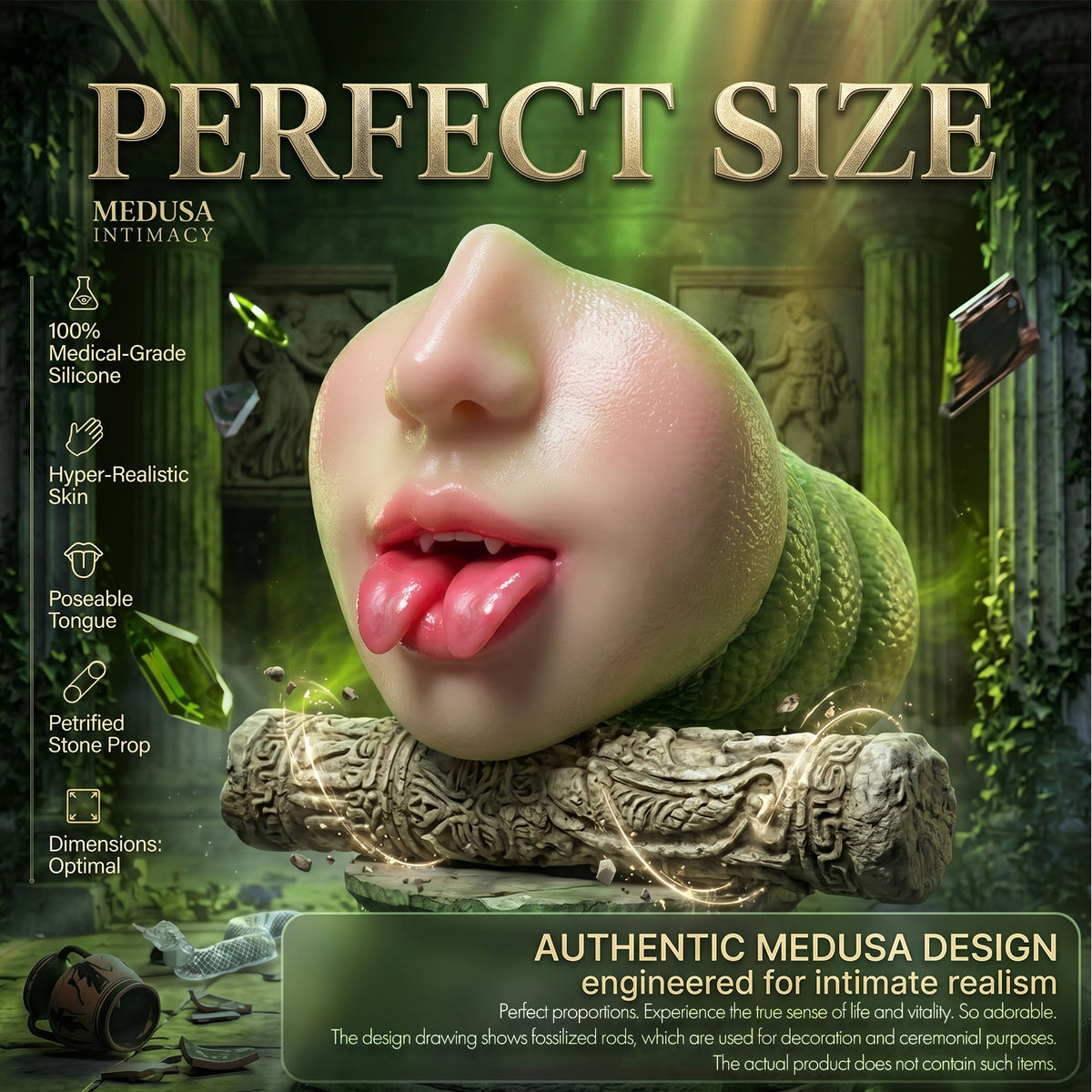 Medusa Fantasy Silicone Stroker – Mythical Design | Compact & Discreet