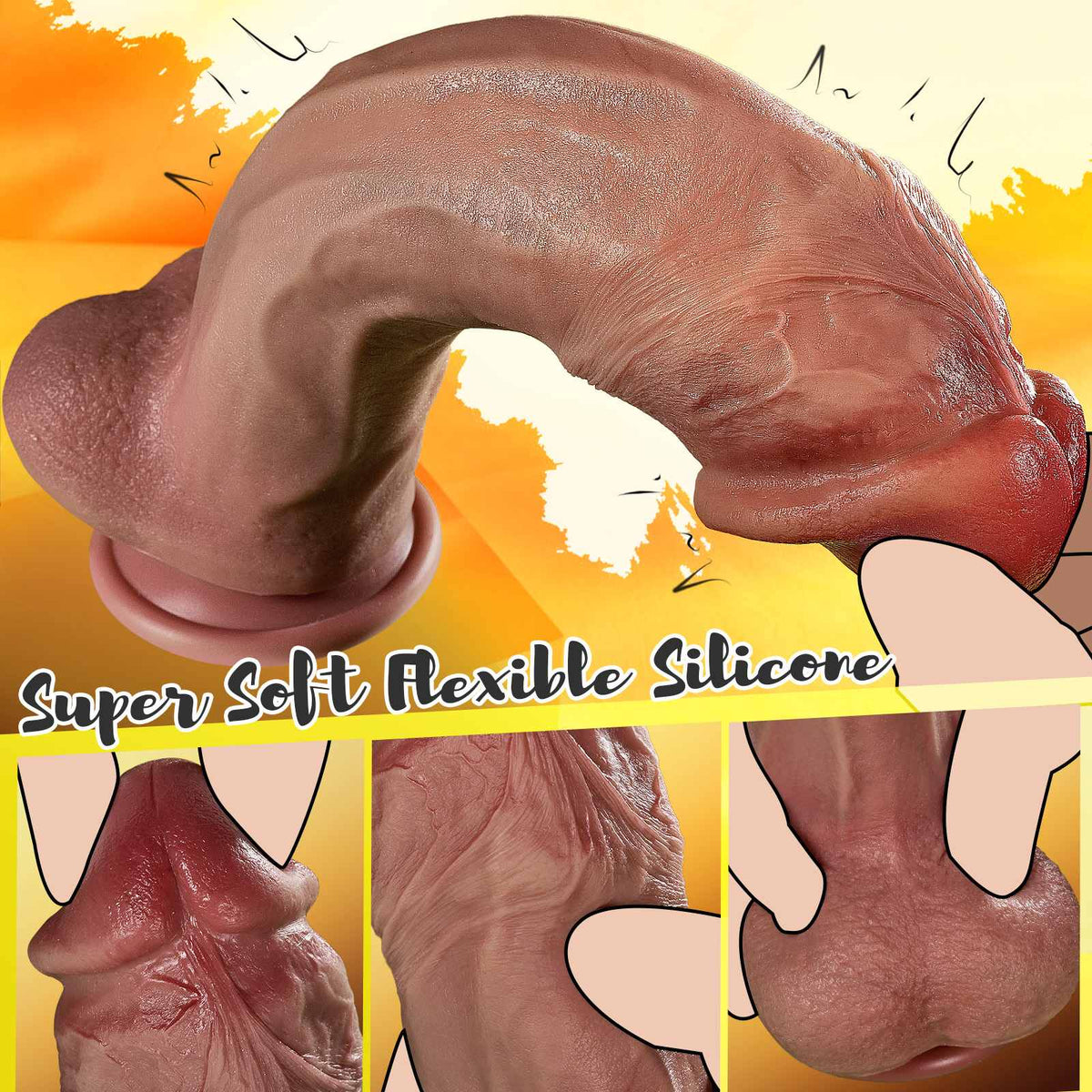HX Premium Silicone Dildo – Realistic European & American Style