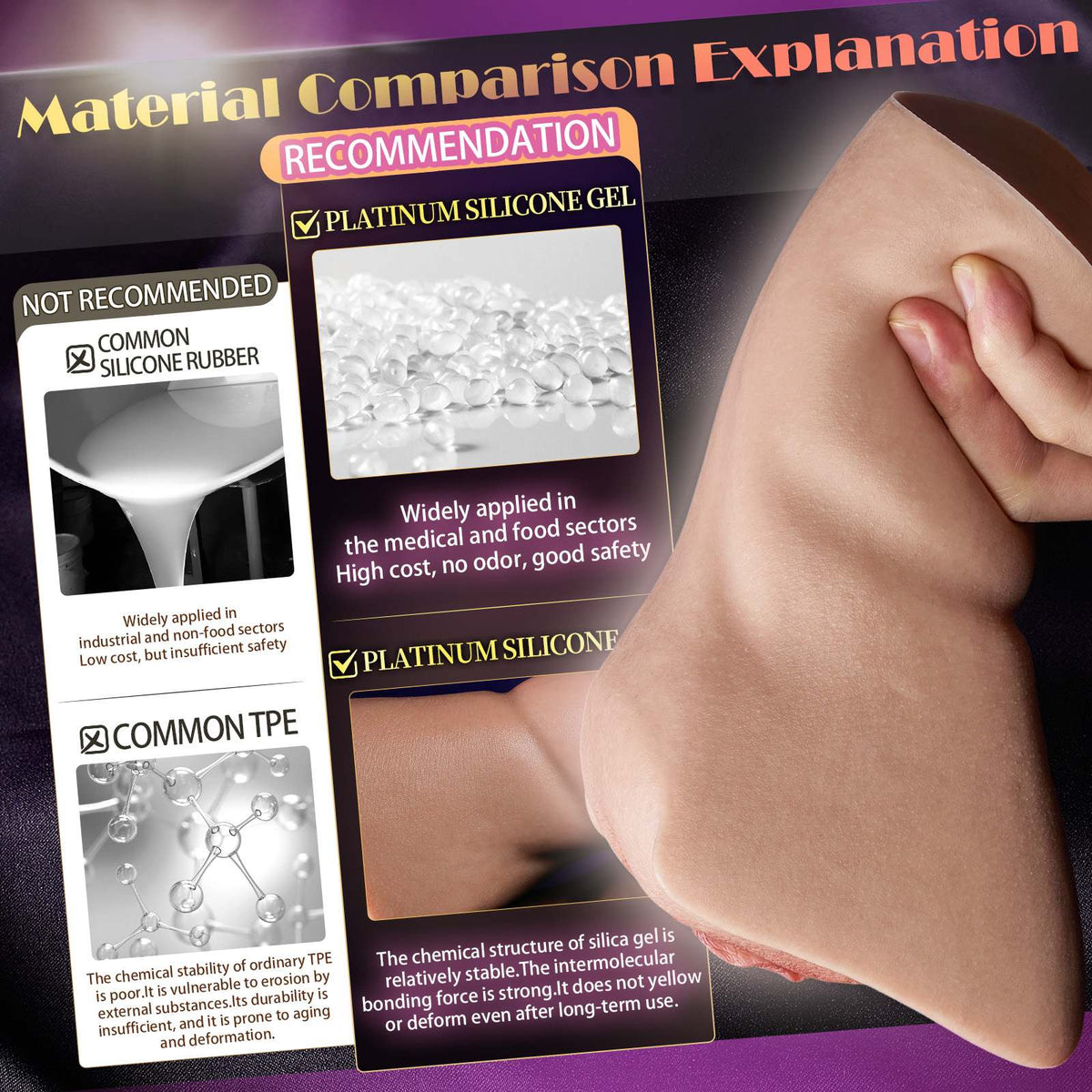 Life-Cast Silicone Stroker – 1:1 Real Human Mold | Compact & Discreet