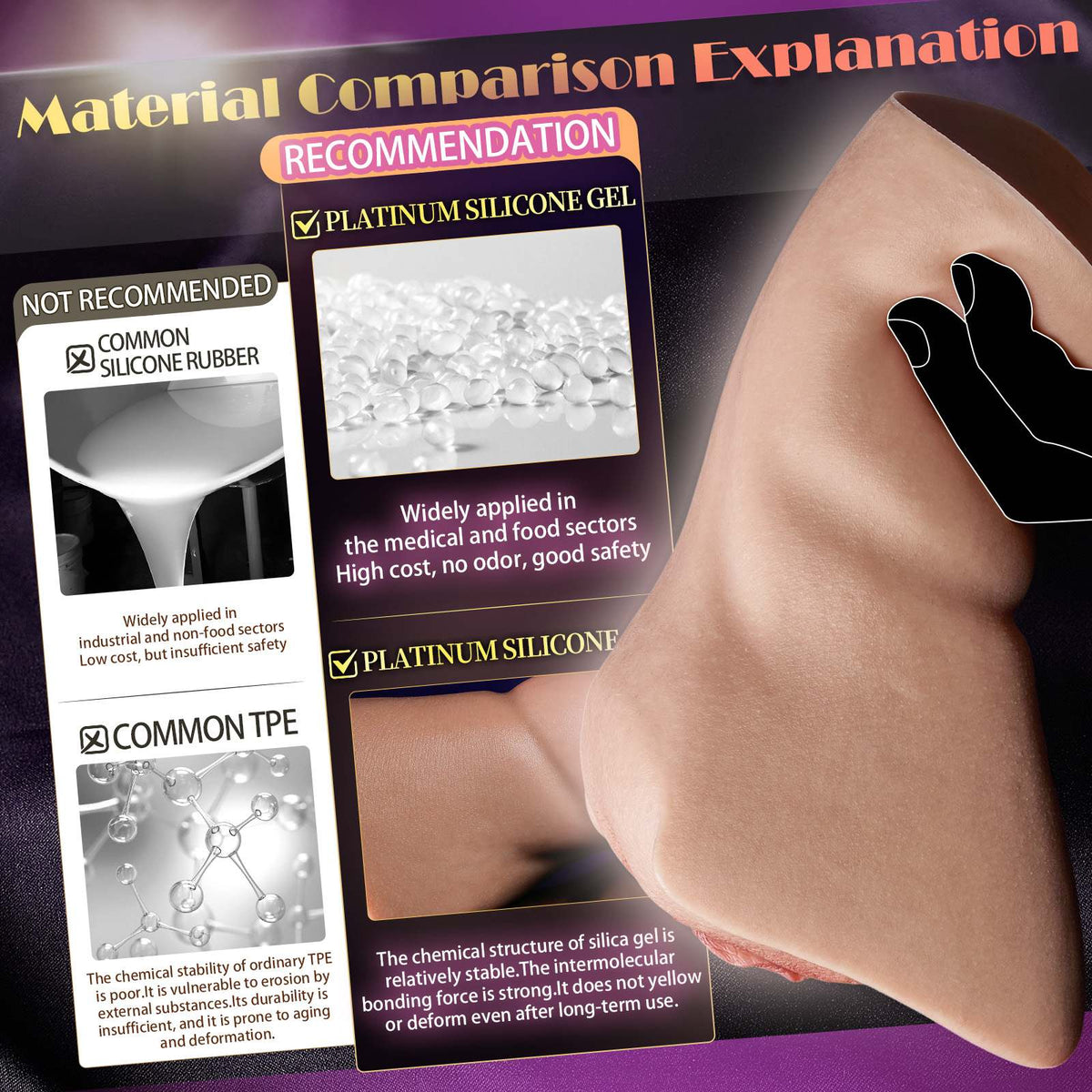 Life-Cast Silicone Stroker – 1:1 Real Human Mold | Compact & Discreet