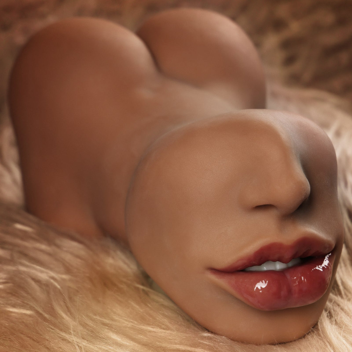 Dual-Channel Silicone Stroker – Mouth & Vagina | 100% Pure Silicone