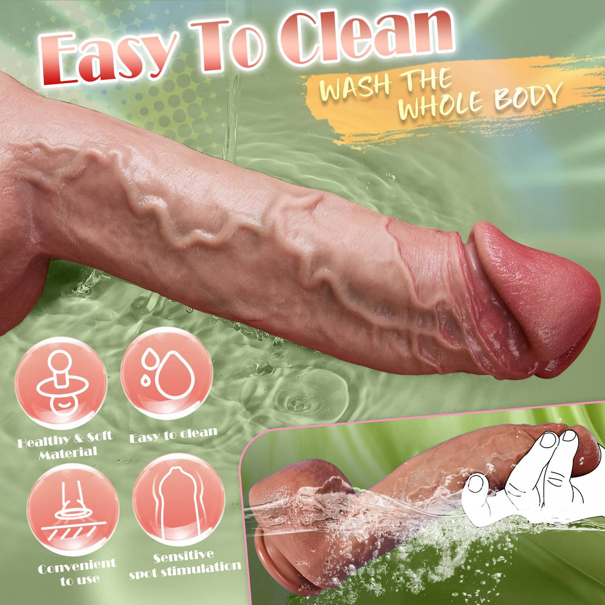 HX Realistic Silicone Dildo – Available in M / L / XL