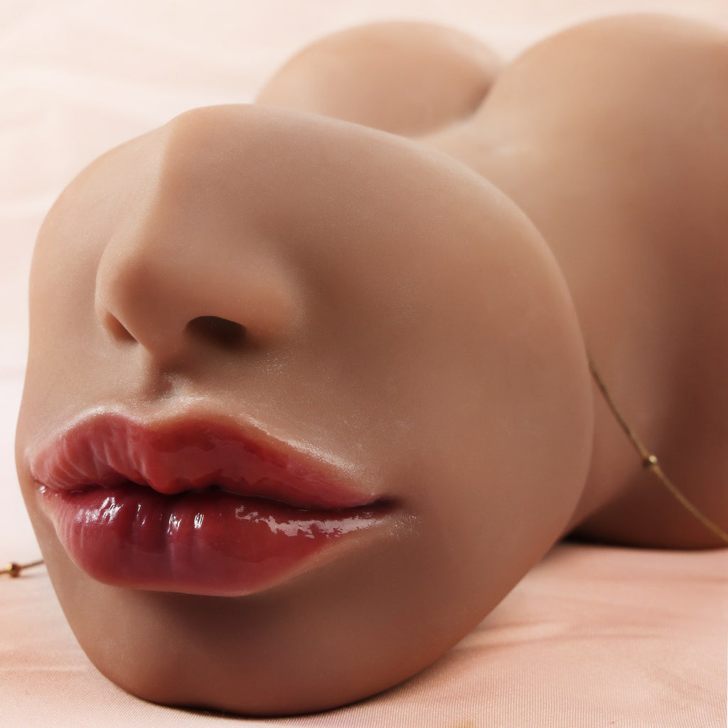 Dual-Channel Silicone Stroker – Mouth & Vagina | 100% Pure Silicone