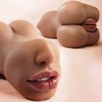 Dual-Channel Silicone Stroker – Mouth & Vagina | 100% Pure Silicone